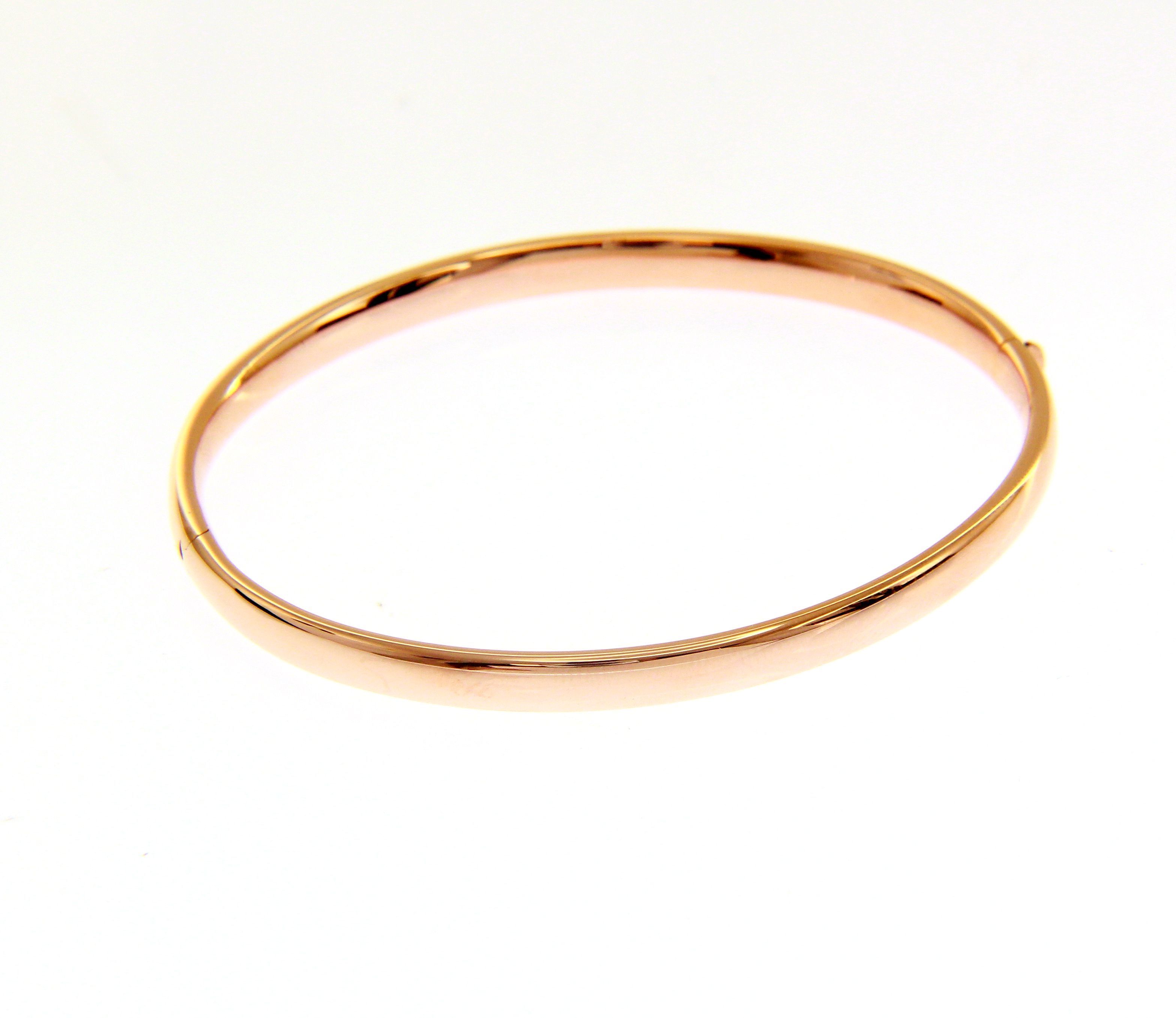 Rose gold oval bracelet with clasp k14 (code S205080)
